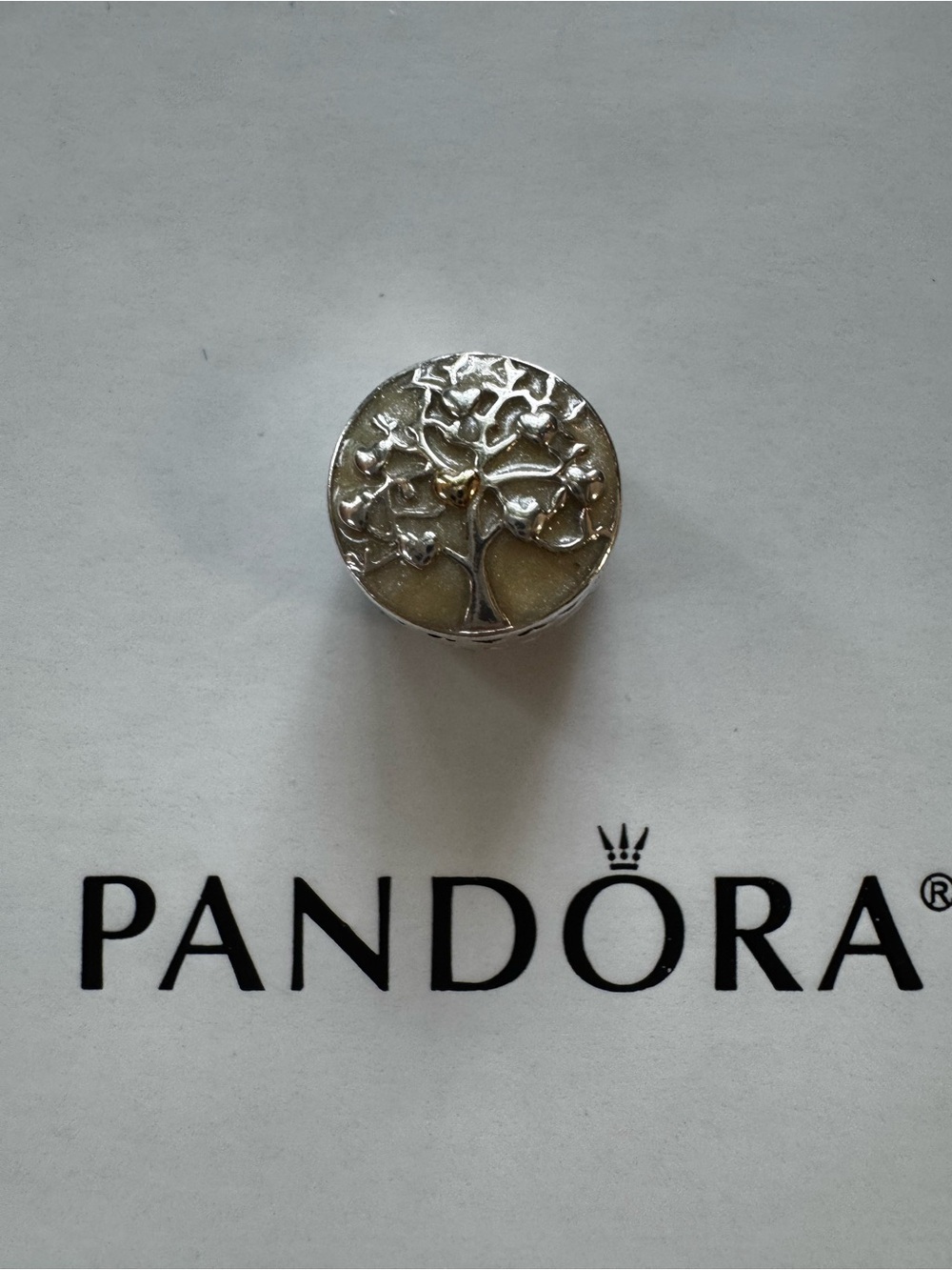 EUC Authentic Pandora Tree Of Hearts Sterling Silver & 14k Gold Charm#792106EN23